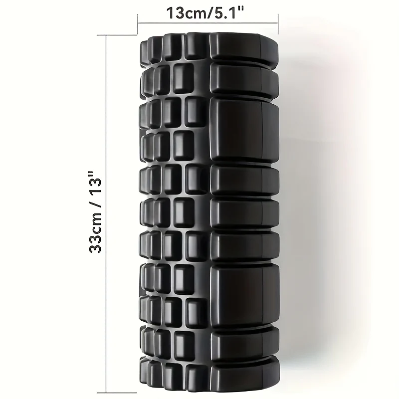 13-inch Portable Foam Roller, Made Of High-density EVA Foam Material, Is Suitable for Yoga, Gym, Home Exercise And Deep Tissue Relaxation Muscle Massage Roller.
